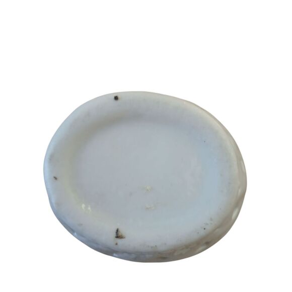 Vintage Basket Shaped Floral Trinket Box Open Weave Lattice Porcelain Gift - Picture 9 of 11